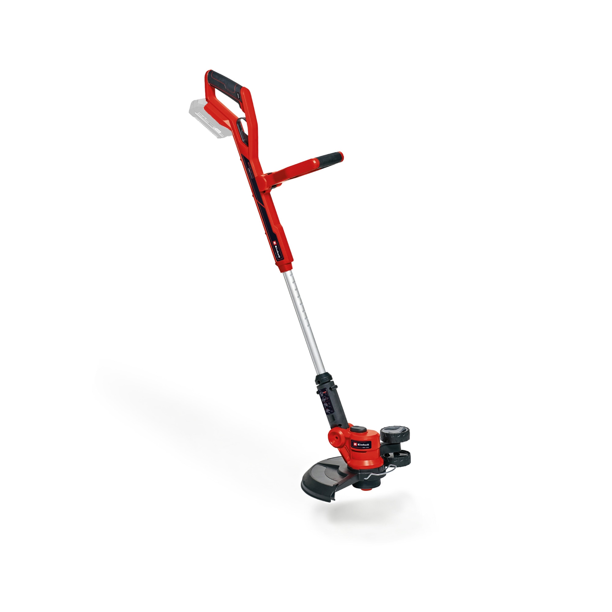 Trimmer de tuns gazon/iarba pe acumulator Einhell Power-X-Change GE-CT 18/30 Li- SOLO, 18 V, 30 cm diametru taiere, 1.6 mm grosime fir, maner telescopic, fara acumulator si incarca