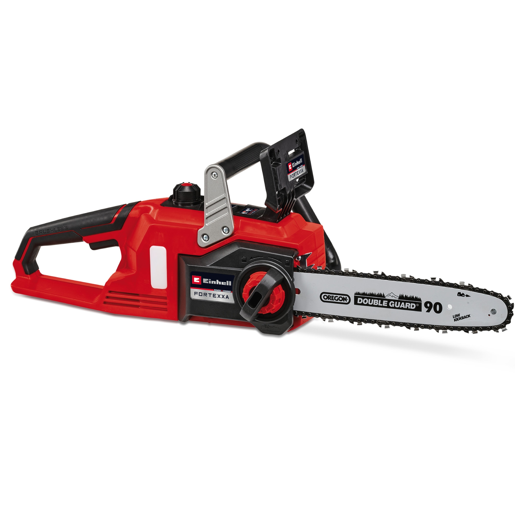 Drujba (fierastrau cu lant) pe acumulator Einhell Power X-Change FORTEXXA 18/30, 18 V, 27 cm lungime taiere, maner Softgrip, motor Brushless, fara acumulator/incarcator