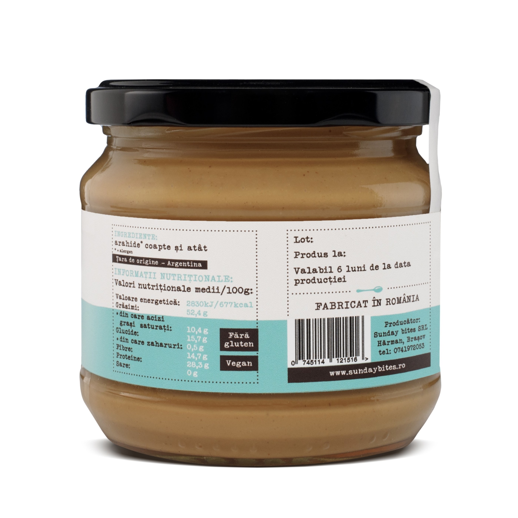 Crema fina de arahide tartinabila, Sunday bites, 360g - eMAG.ro