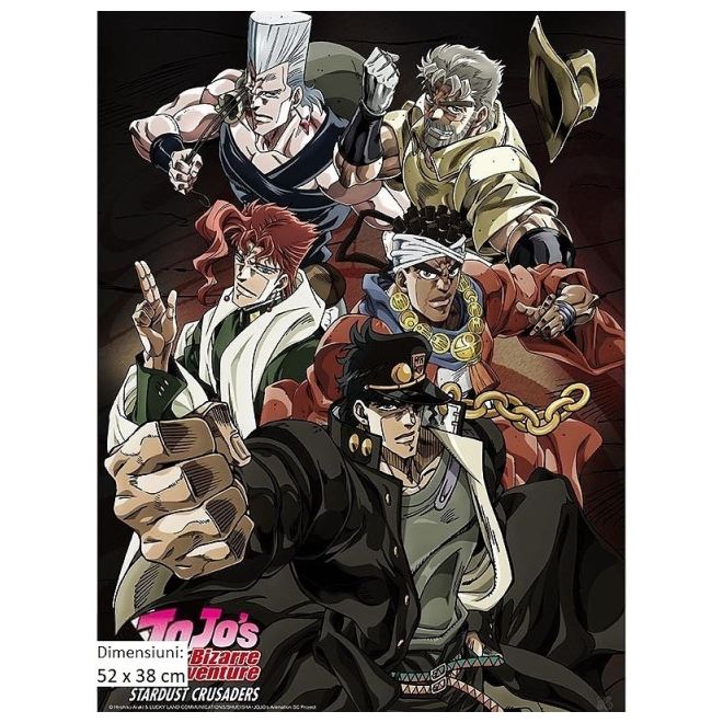 Poster JOJO'S BIZARRE ADVENTURE, Stardust Crusaders, 52x38 cm