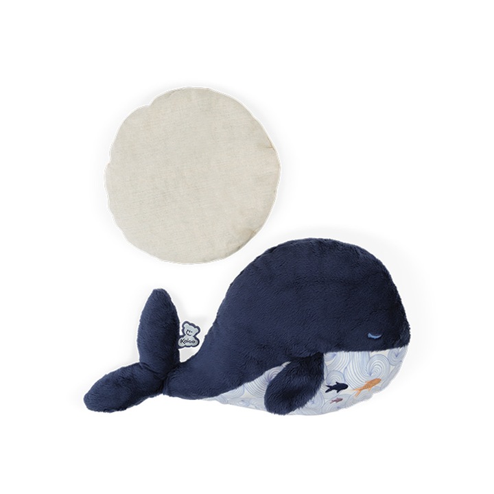Jucarie din plus linistitoare, Kaloo, balena albastra, 32 cm