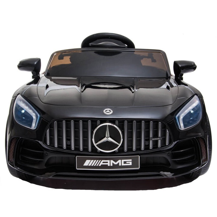 Masinuta electrica Mercedes GTR AMG, telecomanda cu frecventa unica, roti EVA, neagra