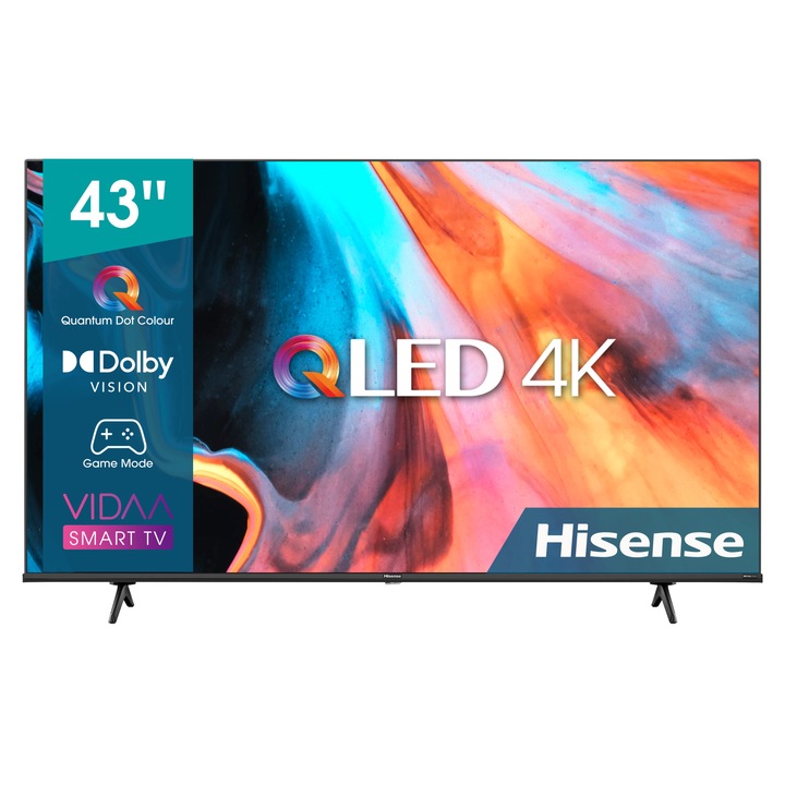 Телевизор Hisense 43E7HQ Smart QLED, 109 см, 4K, Ultra HD