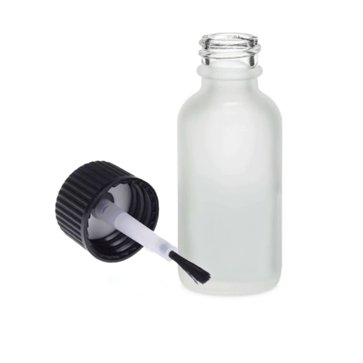 Vastag üvegtartály kefeszerkezettel, könnyű felvitel, DROPY® 15 ml, gyöngyházfehér