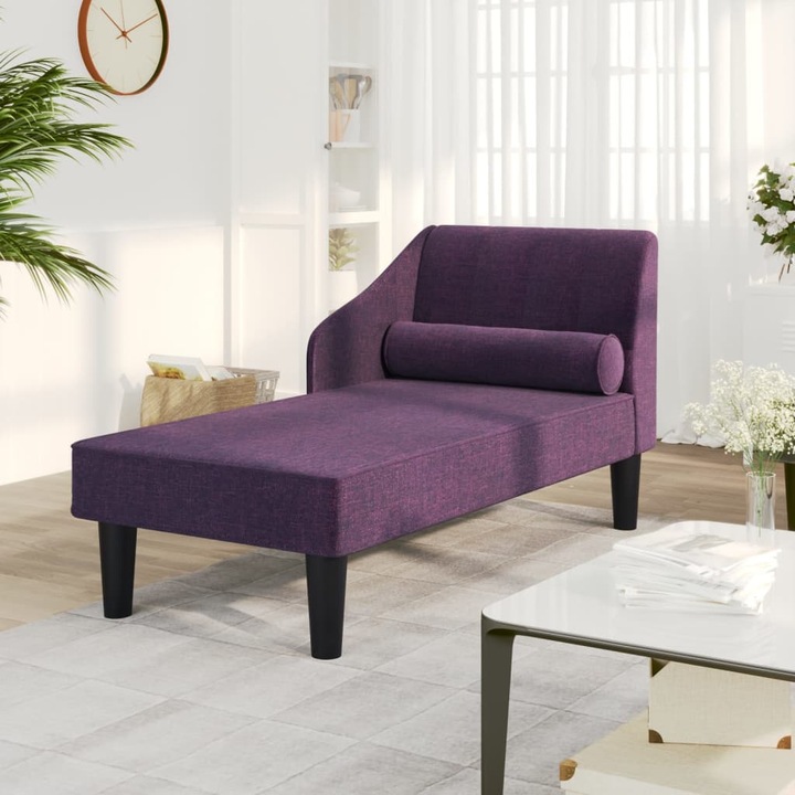 Canapea extensibila cu 2 locuri, violet, textil, Click-Clack,120 x 57 x 63 cm |82550