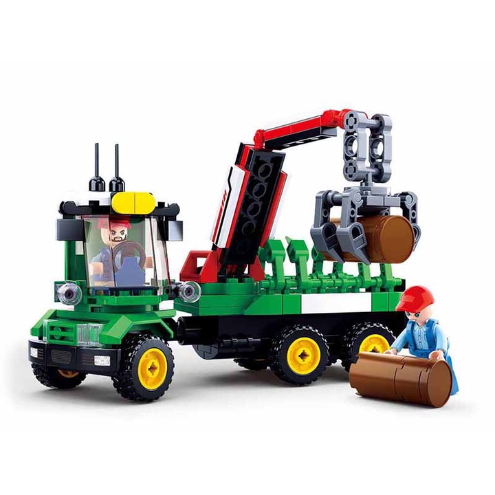 Set de Constructie Masina Transport Lemne