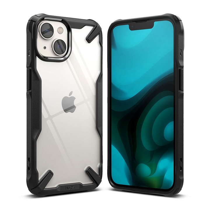 AZIAO Tech X Design Case за Apple iPhone 14 Plus, Fusion Smart Protection, Anti-Impact, Extra Grip Texture, Anti-Drop Test, Military-Grade Protection, Titanium Black
