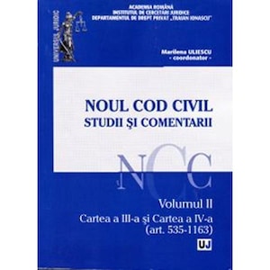 Noul Cod Civil Studii Si Comentarii Vol 2 Art 535 1163 Emag Ro