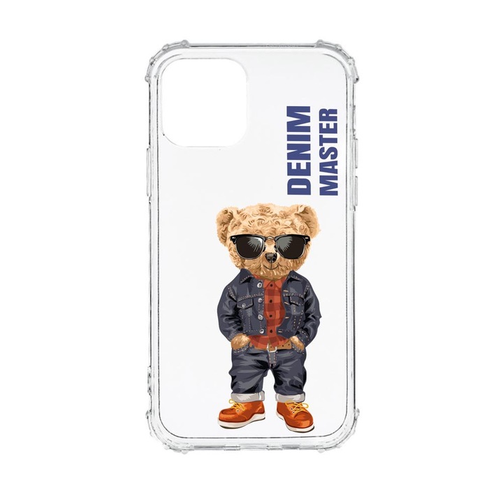 Szilikon ütésálló burkolat, kompatibilis a Realme C35-tel, Denim Master - Teddy Bear, ütésállóság, katonai minőségű leesés elleni védelem, AS 927