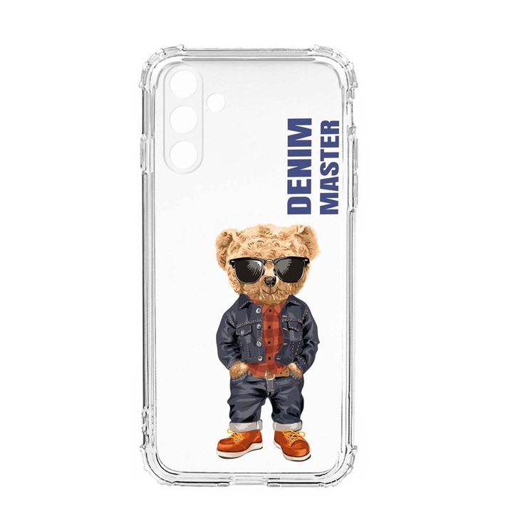Husa BestCase® Anti Shock, Compatibila Cu Samsung Galaxy S23, Denim Master - Teddy Bear, Rezistenta La Socuri, Protectie Camera, AS 927
