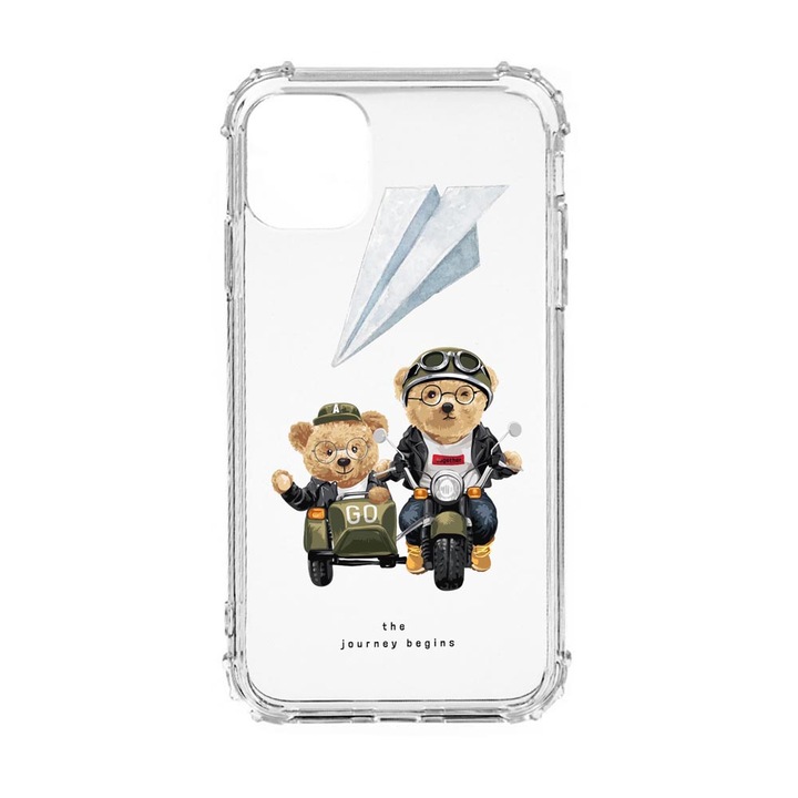 Силиконов калъф Unique за Oppo Reno 7 4G, Teddy On The Road, Anti Shock, AS 932