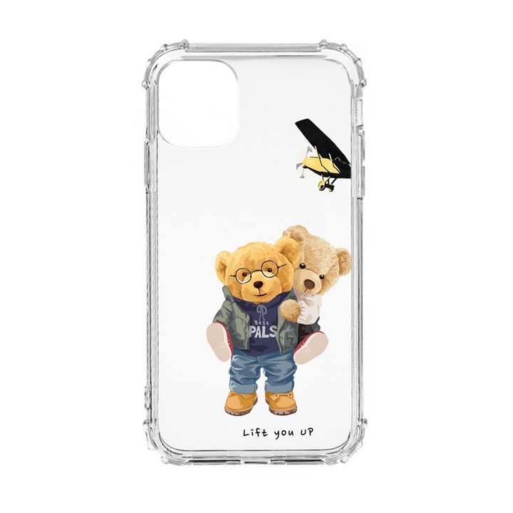 Силиконов калъф Unique за Oppo Reno 7 4G, Teddy Bear Lift me up, Anti Shock, AS 933