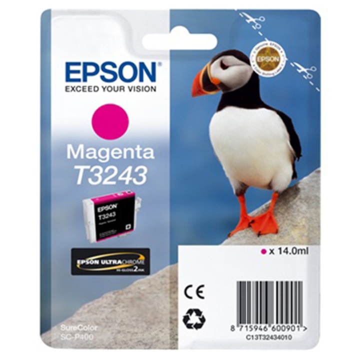 EPSON Epson SureColor P400 Tintapatron, Magenta, 14 ml