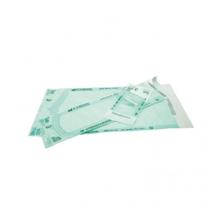 Set 100 Pungi Autosigilante cu integrator pentru sterilizare 9 cm X 25 cm