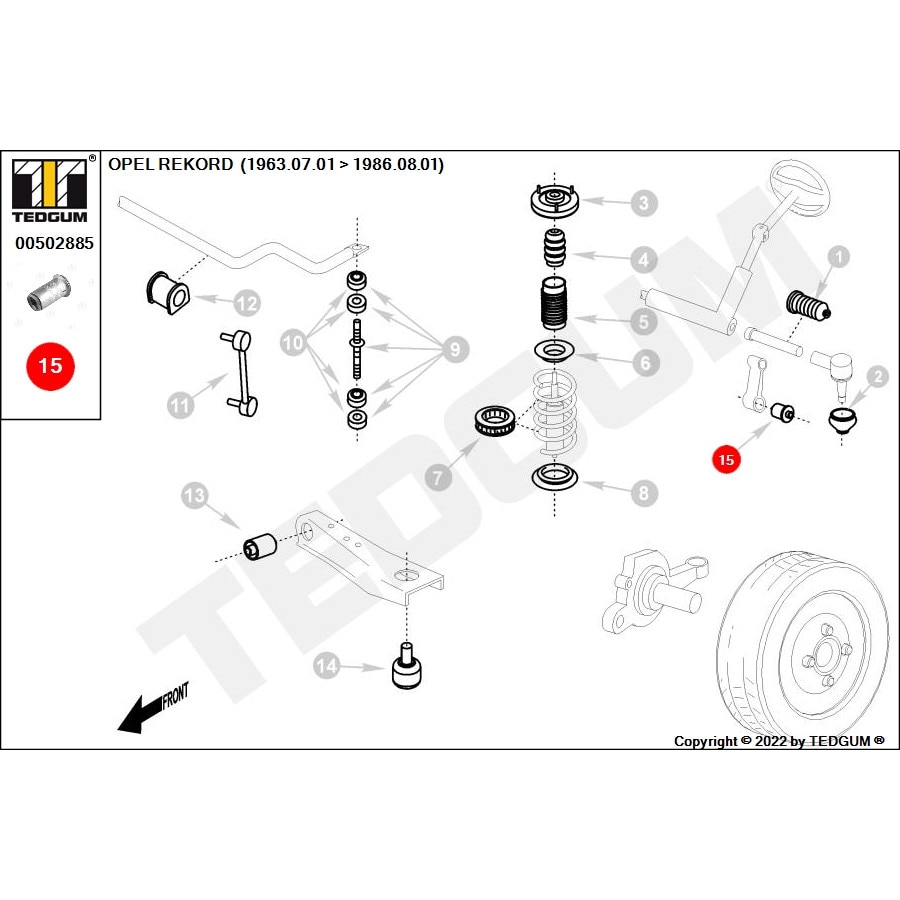 Extracteur De Direction TEDGUM TED42843 - Pour Train Avant VW - Neuf