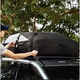 Portbagaj auto plafon, textil, impermeabil pentru drumetii, portabil cu prindere ajustabila universala, 585 L, Negru