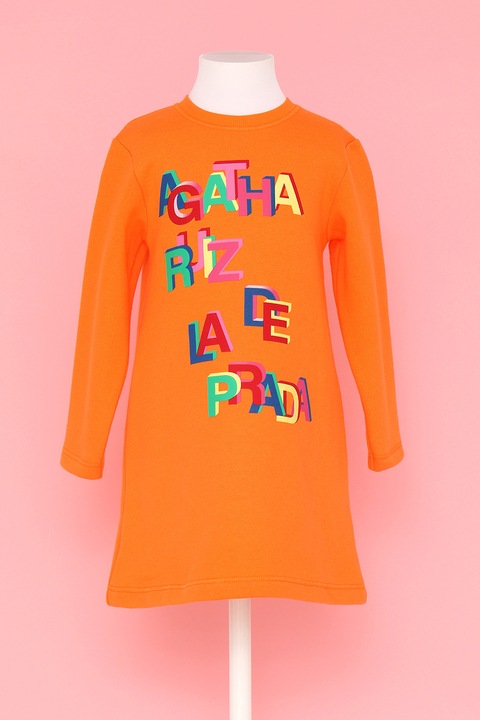 Agatha Ruiz de la Prada, Рокля с памук с лого, Оранжев