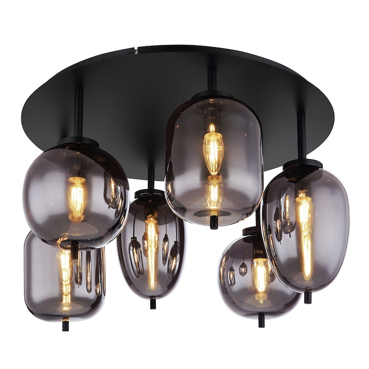 BLACKY плафониер 15345-6D Globo Lighting