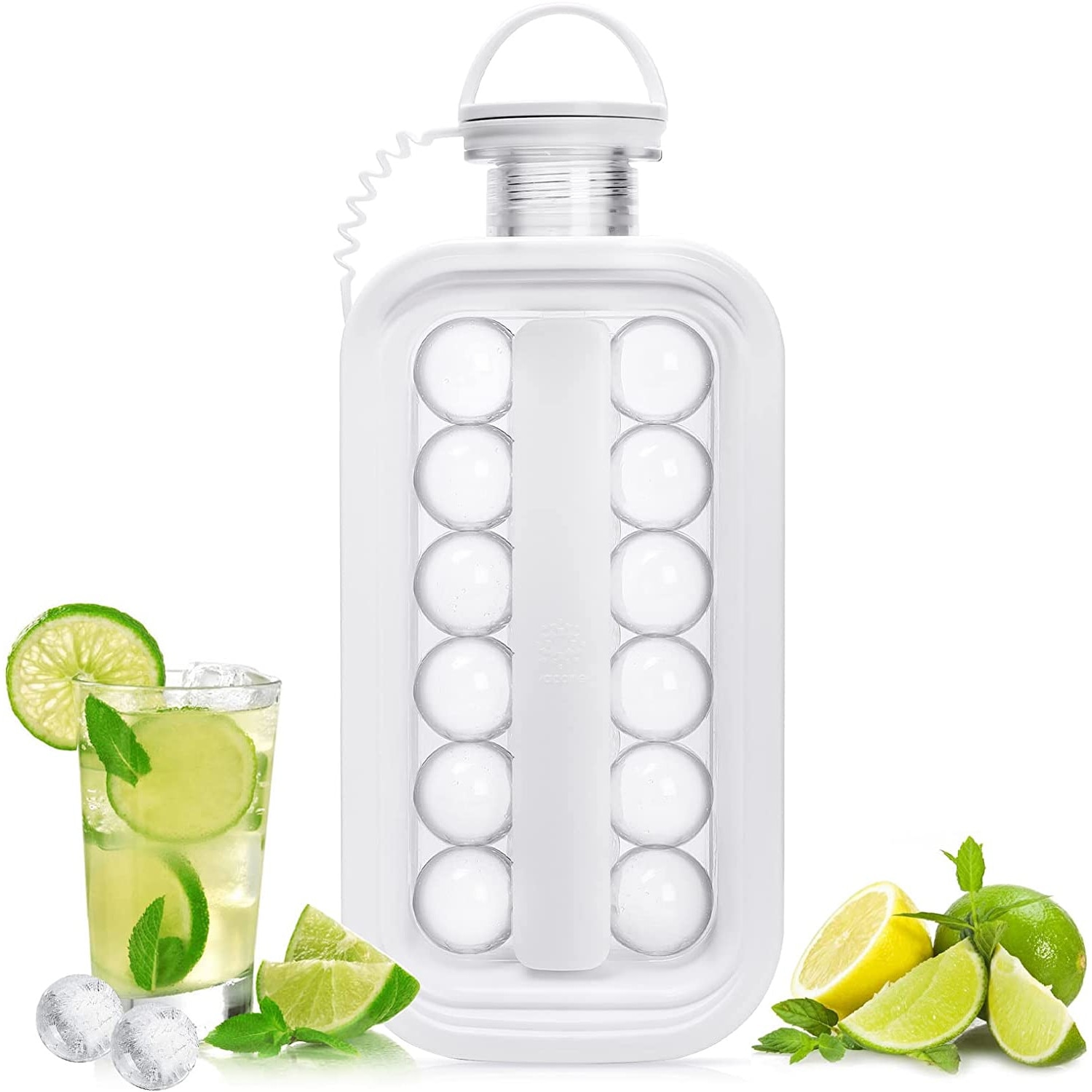 Forma Cuburi De Gheata 2 In 1 Portabila 17 Buc Bpa Free Alb Emagro