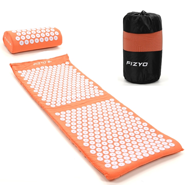 Fizyo Acu Pro Orange Masszázskészlet akupresszúrával, matraccal és masszázspárnával, 44x120cm