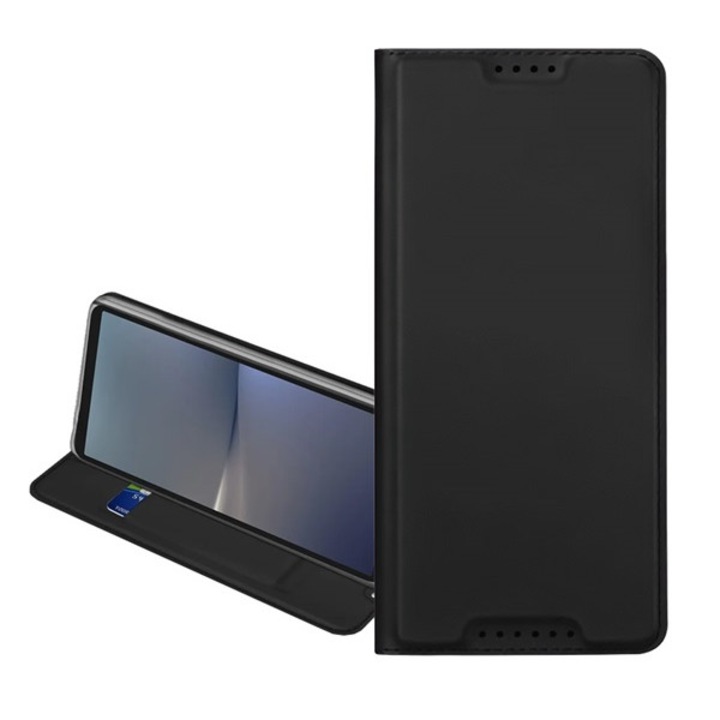 Dux ducis skin pro mobiltelefon tok álló, bőr hatású, flip, oldalra nyíló, kártyazseb, asztali tartó, fekete, kompatibilis: Samsung Galaxy A15 4G, SM-A155, / Galaxy A15 5G, SM-A156