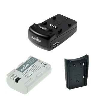 Kit Jupio, 2 Acumulatori LP-E6N Ultra, 2000 mAh, si Incarcator cu doua Baze si Port USB, Negru, pentru EOS 5D MARK II, EOS 5D MARK III, EOS 5D MARK IV, EOS 6D, EOS 6D MAEK II, EOS 60D, EOS 7D, EOS 7D MARK II, EOS 70D, EOS 80D, EOS R Kit Jupio, 2 Acumulatori LP-E6N Ultra, 2000 mAh, si Incarcator cu doua Baze si Port USB, Negru, pentru EOS 5D MARK II, EOS 5D MARK III, EOS 5D MARK IV, EOS 6D, EOS 6D MAEK II, EOS 60D, EOS 7D, EOS 7D MARK II, EOS 70D, EOS 80D, EOS R