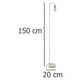 Lampa de podea moderna, aurie, din metal. - auriu
