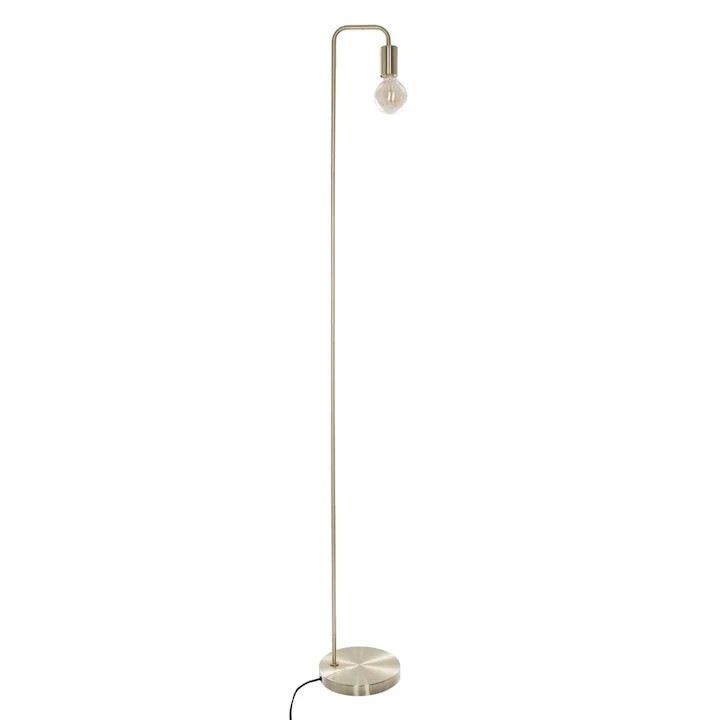 Lampa de podea moderna, aurie, din metal. - auriu