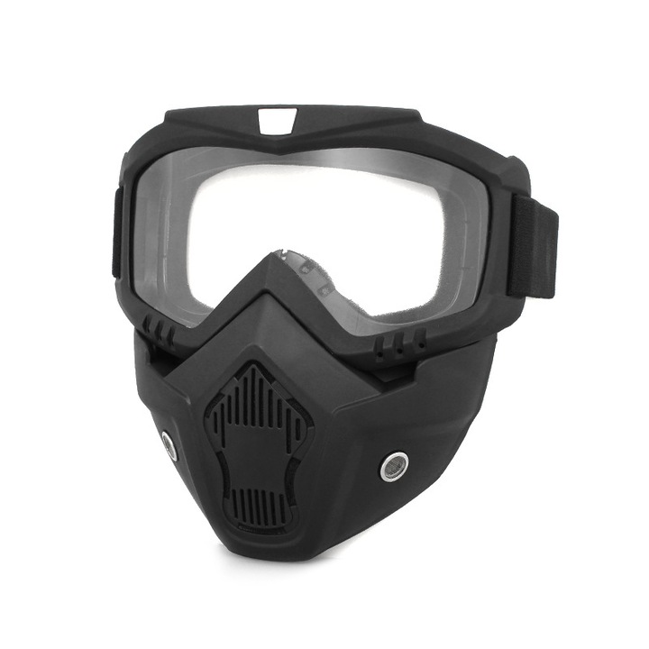 Masca protectie, TPU/Policarbonat, Negru/Transparent