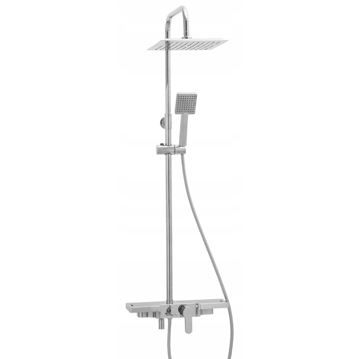 Set de dus Silla Elite eS-3001, cu suport culisant, dus fix si para dus mobila, Crom