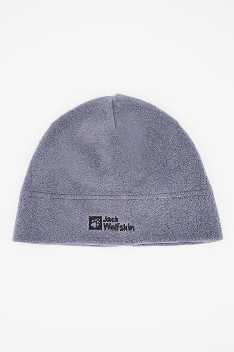 Jack Wolfskin, Caciula din fleece cu logo brodat Real Stuff, Gri inchis