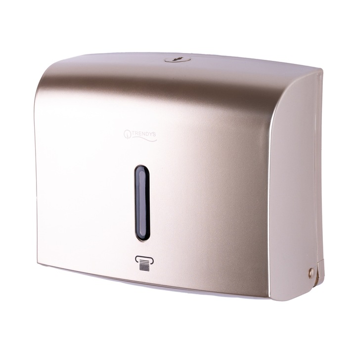 Dispenser, TRENDY’S, servetele pliate, mini jumbo, gold
