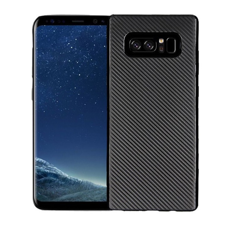 Gigapack szilikon mobiltelefon tok, karbon minta, fekete, kompatibilis: Samsung Galaxy S10, SM-G973