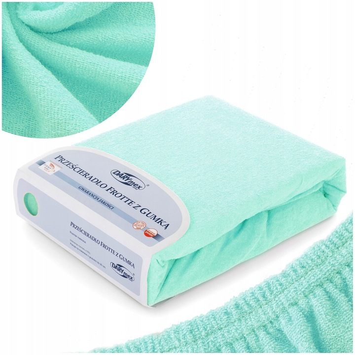 Cearceaf cu elastic, 12897276, Microfibra, Verde, 120 x 200 cm