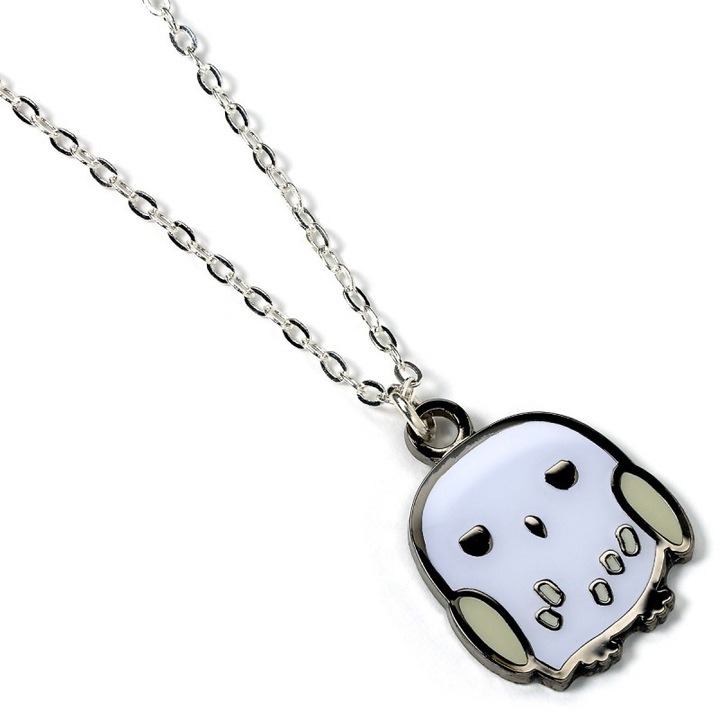 Верижка с висулка Harry Potter Hedwig, сребърно покритие, EWNCX0088, сребриста