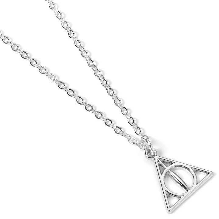 Nyaklánc medállal gyerekeknek Harry Potter Deathly Hallows, 40 cm, Szürke