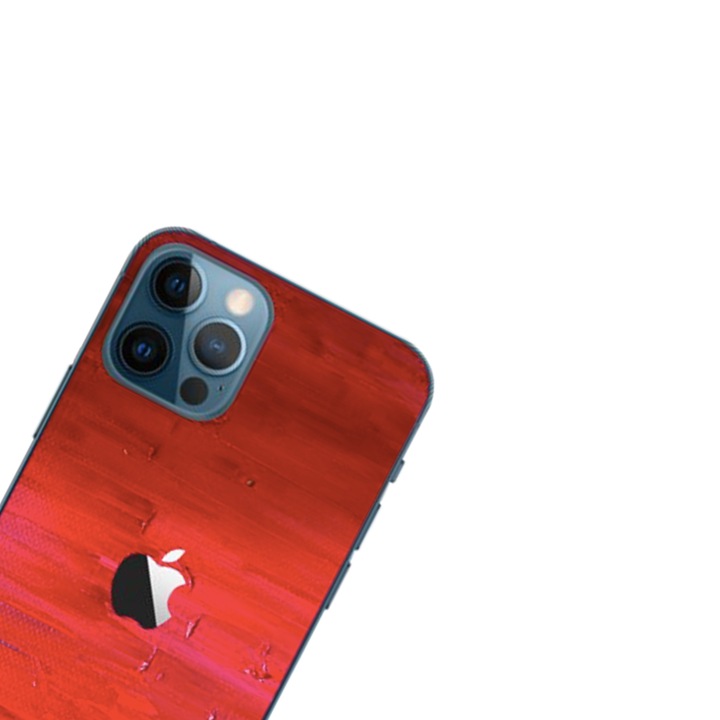 Folie Skin Back for Apple Iphone 14 Plus, Red Burst Design, High Grip, Full Glue, Könnyű telepítés, Piros