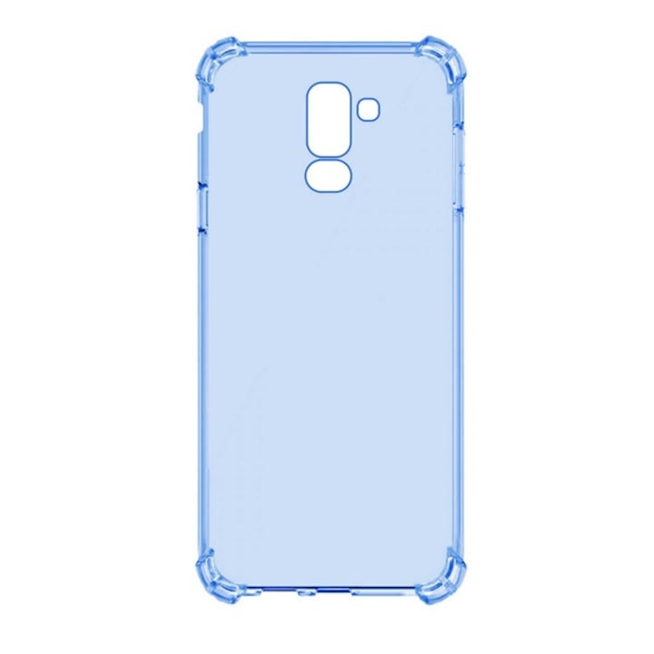 Mobiltelefon tok, kompatibilis, Samsung Galaxy A6+ (2018) SM-A605F Gigapack szilikon telefonvédő (ütésállóság, légpárnás sarok) kék, gigapack csomagolás