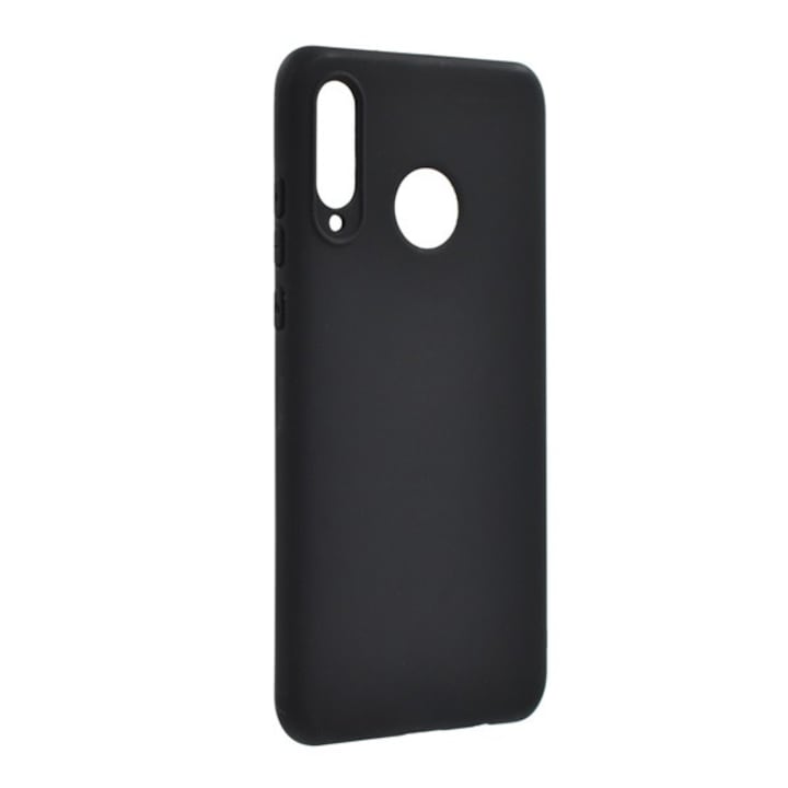 Mobiltelefon tok, kompatibilis, Huawei P30 Lite (Nova 4e) Gigapack szilikon telefonvédő (matt) fekete, gigapack csomagolás