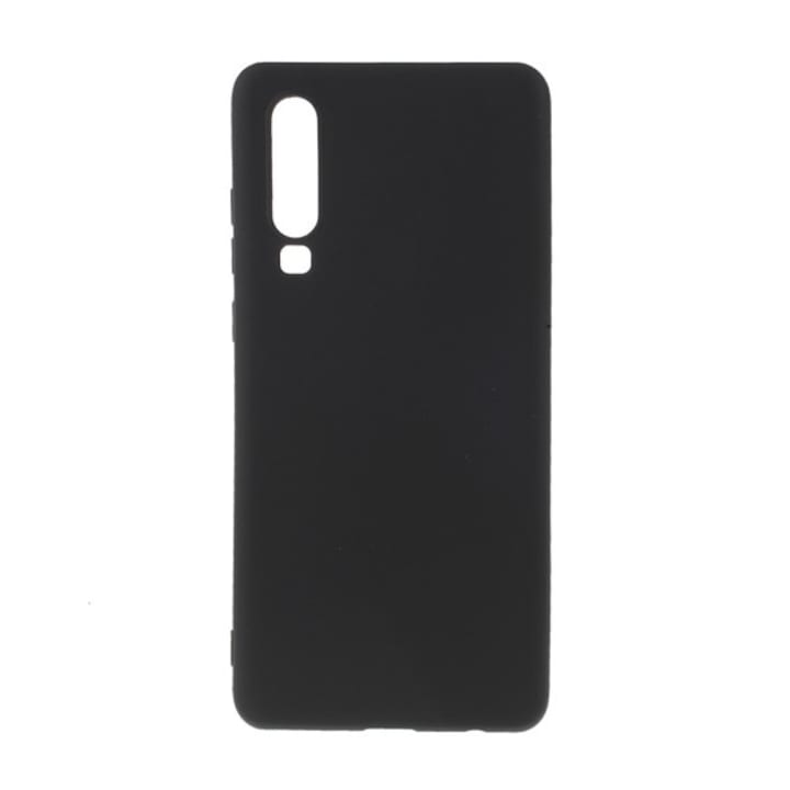 Mobiltelefon tok, kompatibilis, Huawei P30 Gigapack szilikon telefonvédő (matt) fekete, gigapack csomagolás
