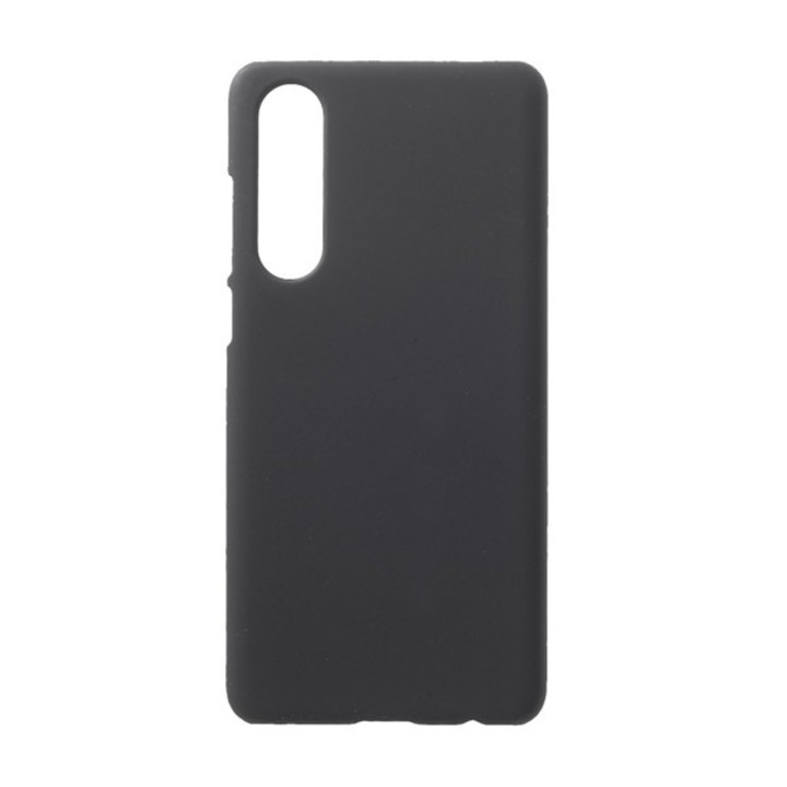 Mobiltelefon tok, kompatibilis, Huawei P30 Gigapack műanyag telefonvédő (gumírozott) fekete, gigapack csomagolás