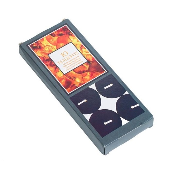 10 db illatos gyertya készlet, borostyán, Herum®, fekete, 3 x 2 cm