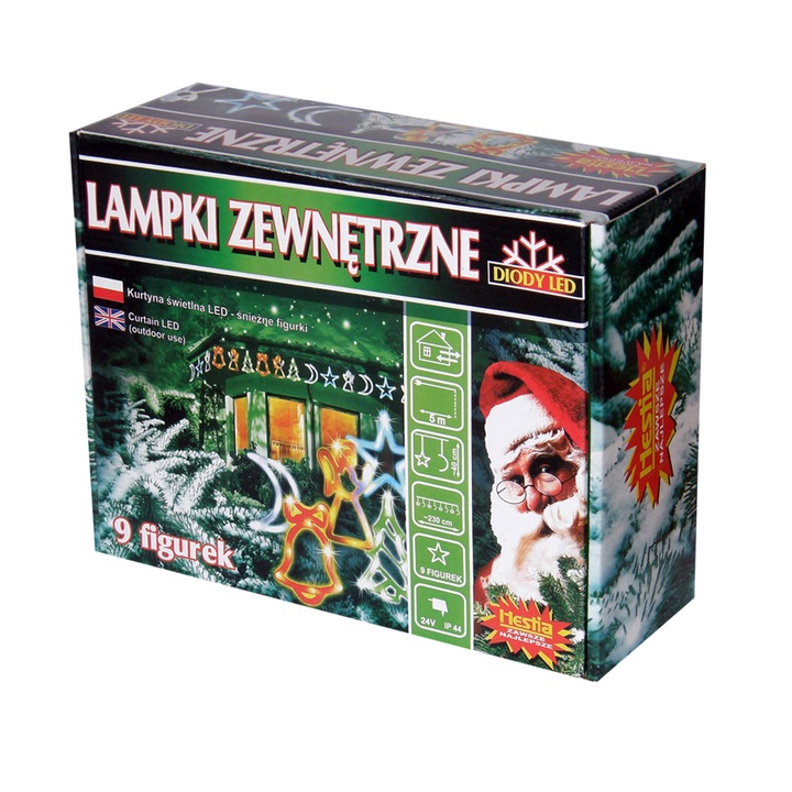 Instalatie de Craciun cu figurine luminoase HC-9SL Alb Rece Albastru