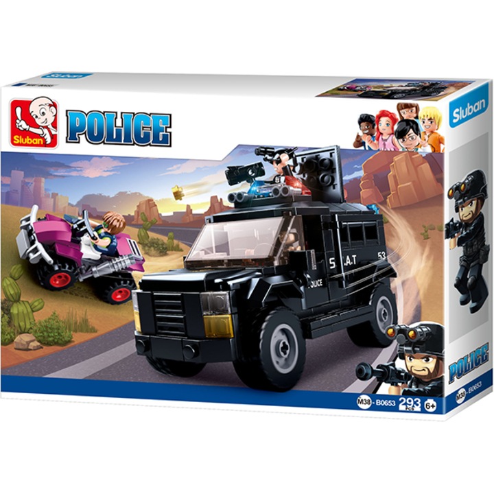 Set de Constructie Furgoneta Blindata Politie S.W.A.T