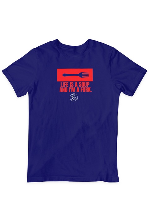 Tricou unisex, Life Is A Soup, Albastru