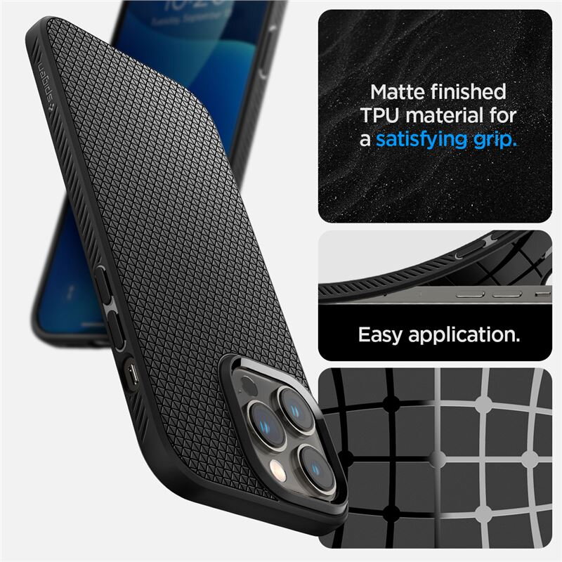 Carcasa Spigen Liquid Air compatibila cu iPhone 14 Pro Max Matte Black