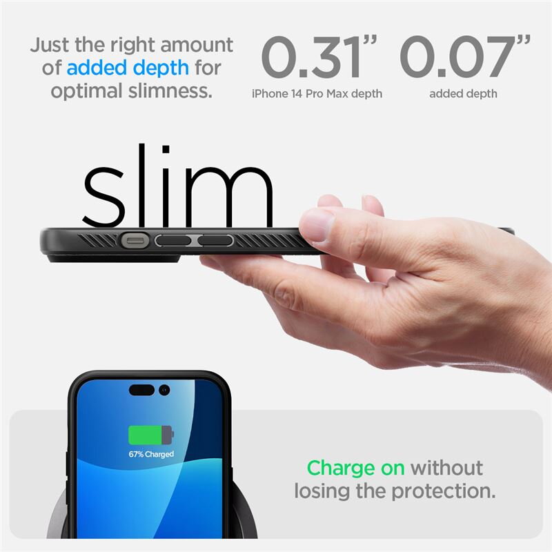 Carcasa Spigen Liquid Air compatibila cu iPhone 14 Pro Max Matte Black