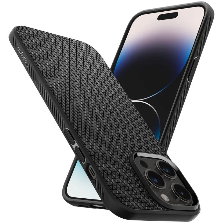 Carcasa Spigen Liquid Air compatibila cu iPhone 14 Pro Max Matte Black