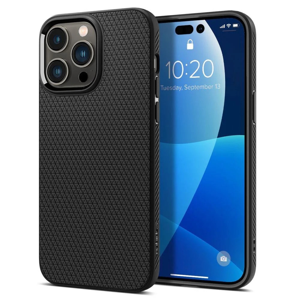 Husa, Spigen Liquid Air pentru iPhone 14 Pro Max, Negru