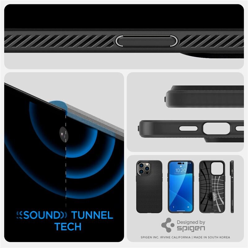 Carcasa Spigen Liquid Air compatibila cu iPhone 14 Pro Max Matte Black